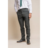 Furious - Pantalones formales de hombre color verde oliva oscuro