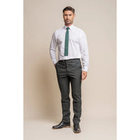 Furious - Pantalones formales de hombre color verde oliva oscuro