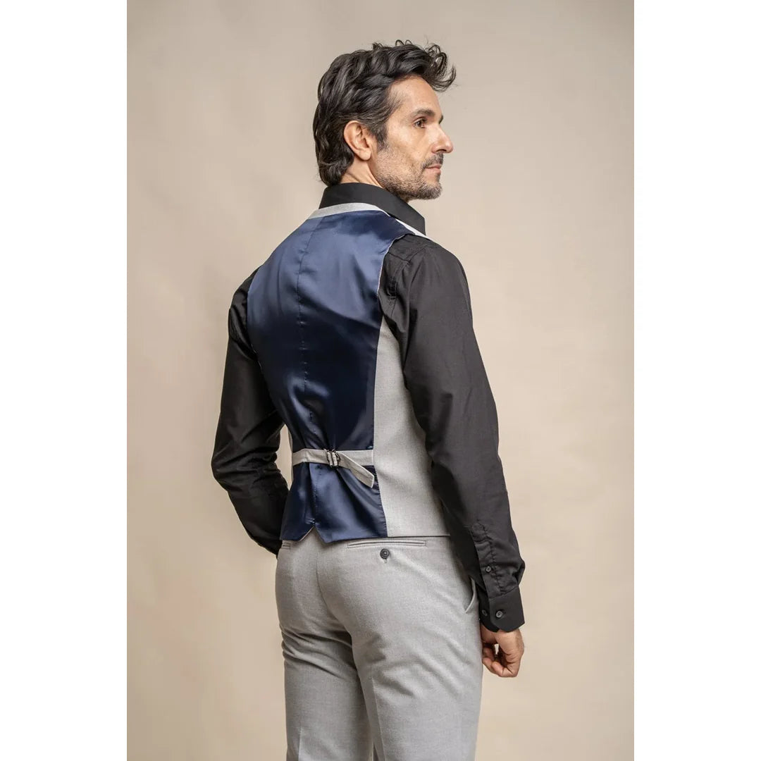 Furioso - Chaleco clásico gris para hombre