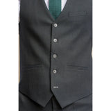 Furioso - Chaleco formal de hombre color verde oliva oscuro