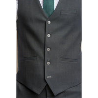 Furioso - Chaleco formal de hombre color verde oliva oscuro