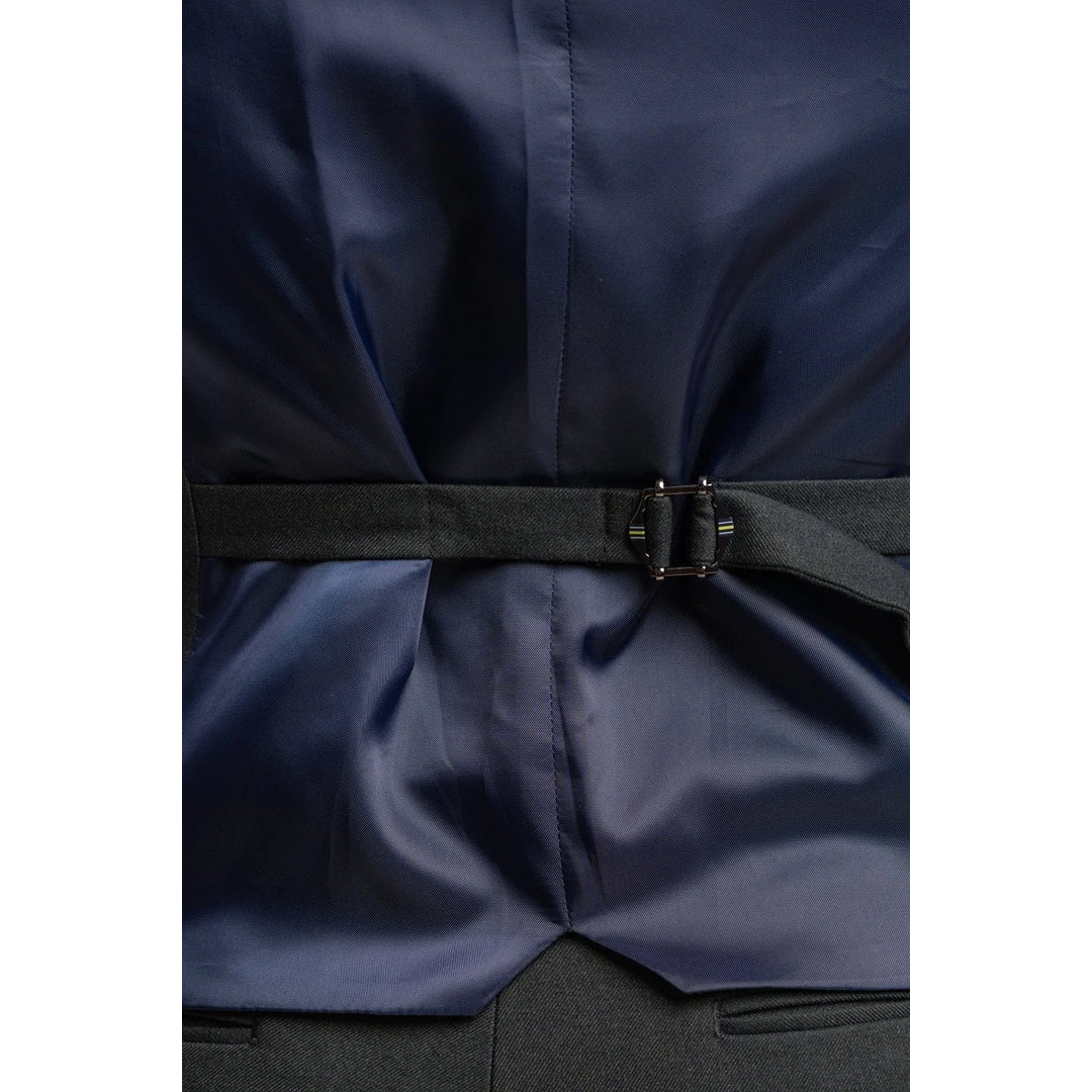 Furioso - Chaleco formal de hombre color verde oliva oscuro