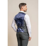 Furioso - Chaleco formal de hombre color verde oliva oscuro
