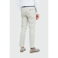 Gabriel - Pantalones grises a cuadros para hombre