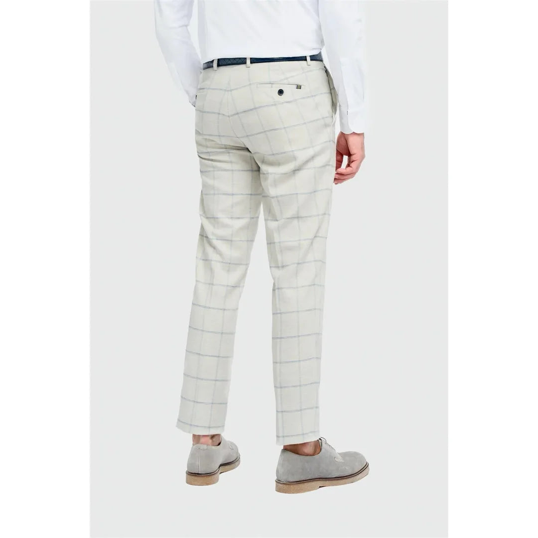 Gabriel - Pantalones grises a cuadros para hombre