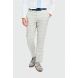 Gabriel - Pantalones grises a cuadros para hombre