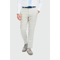 Gabriel - Pantalones grises a cuadros para hombre