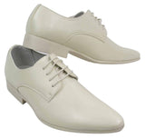 Zapatos elegantes de cuero azul, negro, crema y beige de diseño italiano para hombre.