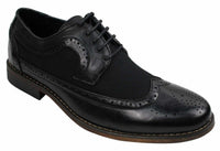 Zapatos de cuero tipo brogue para hombre, de diseñador italiano, elegantes e informales, en tonos marrón, negro y azul marino, estilo retro.