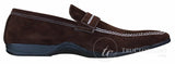 Galax GH052 - Zapatos de hombre de ante marrón sin cordones, estilo casual elegante, tallas 5 6 7 8 9 10 11