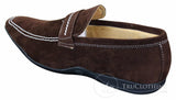 Galax GH052 - Zapatos de hombre de ante marrón sin cordones, estilo casual elegante, tallas 5 6 7 8 9 10 11