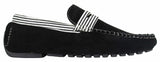 Zapatos náuticos de gamuza para hombre, con rayas, sin cordones, estilo casual elegante de verano, de fabricación italiana.