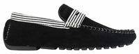 Zapatos náuticos de gamuza para hombre, con rayas, sin cordones, estilo casual elegante de verano, de fabricación italiana.