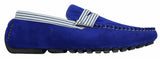 Zapatos náuticos de gamuza para hombre, con rayas, sin cordones, estilo casual elegante de verano, de fabricación italiana.