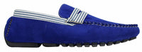 Zapatos náuticos de gamuza para hombre, con rayas, sin cordones, estilo casual elegante de verano, de fabricación italiana.