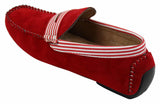 Zapatos náuticos de gamuza para hombre, con rayas, sin cordones, estilo casual elegante de verano, de fabricación italiana.