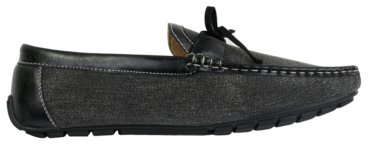 Zapatos mocasines de cuero y mezclilla para hombre, estilo casual elegante, color azul marino y marrón claro, estilo italiano.
