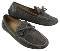 Zapatos mocasines de cuero y mezclilla para hombre, estilo casual elegante, color azul marino y marrón claro, estilo italiano.