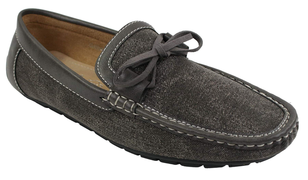 Zapatos mocasines de cuero y mezclilla para hombre, estilo casual elegante, color azul marino y marrón claro, estilo italiano.