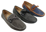 Zapatos mocasines de cuero y mezclilla para hombre, estilo casual elegante, color azul marino y marrón claro, estilo italiano.
