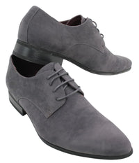 Zapatos casuales elegantes de gamuza con cordones para hombre, color rojo, verde, negro y gris, estilo italiano.