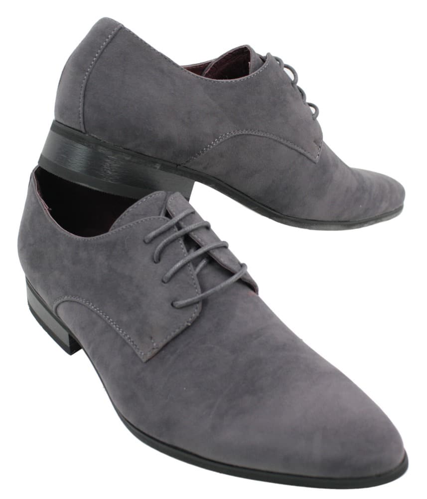Zapatos casuales elegantes de gamuza con cordones para hombre, color rojo, verde, negro y gris, estilo italiano.