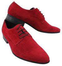 Zapatos casuales elegantes de gamuza con cordones para hombre, color rojo, verde, negro y gris, estilo italiano.