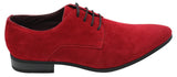 Zapatos casuales elegantes de gamuza con cordones para hombre, color rojo, verde, negro y gris, estilo italiano.
