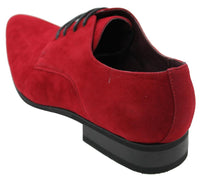 Zapatos casuales elegantes de gamuza con cordones para hombre, color rojo, verde, negro y gris, estilo italiano.
