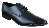 Galax GH2019 - Zapatos de cuero elegantes, casuales y formales para hombre, con cordones y punta, ideales para bodas, graduaciones o la oficina.