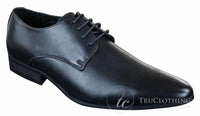 Galax GH2019 - Zapatos de cuero elegantes, casuales y formales para hombre, con cordones y punta, ideales para bodas, graduaciones o la oficina.