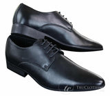 Galax GH2019 - Zapatos de cuero elegantes, casuales y formales para hombre, con cordones y punta, ideales para bodas, graduaciones o la oficina.