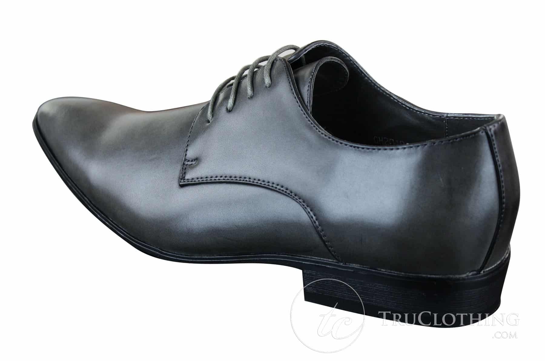 Galax GH2019 - Zapatos de cuero elegantes, casuales y formales para hombre, con cordones y punta, ideales para bodas, graduaciones o la oficina.