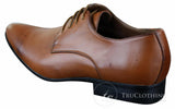 Galax GH2019 - Zapatos de cuero elegantes, casuales y formales para hombre, con cordones y punta, ideales para bodas, graduaciones o la oficina.