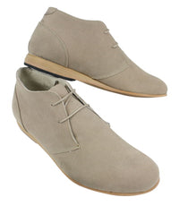 Botas de hombre negras, beige, marrón y azul marino, estilo desert boots, de ante, de caña alta, estilo Chelsea.