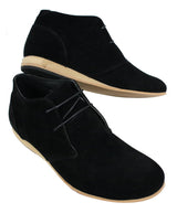 Botas de hombre negras, beige, marrón y azul marino, estilo desert boots, de ante, de caña alta, estilo Chelsea.