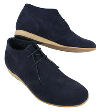 Botas de hombre negras, beige, marrón y azul marino, estilo desert boots, de ante, de caña alta, estilo Chelsea.