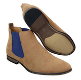 Botines Chelsea de ante italiano para hombre, estilo casual elegante, para desierto.