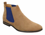 Botines Chelsea de ante italiano para hombre, estilo casual elegante, para desierto.