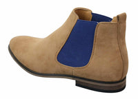 Botines Chelsea de ante italiano para hombre, estilo casual elegante, para desierto.