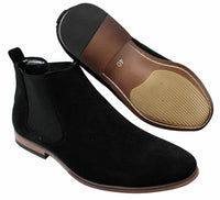Botines Chelsea de ante italiano para hombre, estilo casual elegante, para desierto.