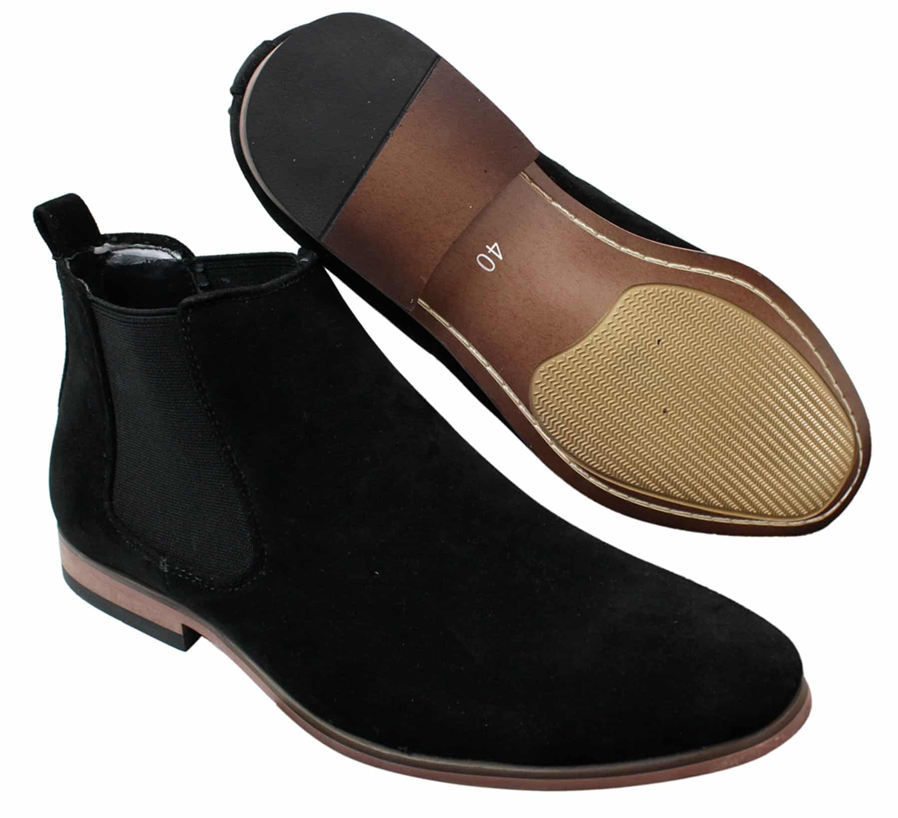 Botines Chelsea de ante italiano para hombre, estilo casual elegante, para desierto.
