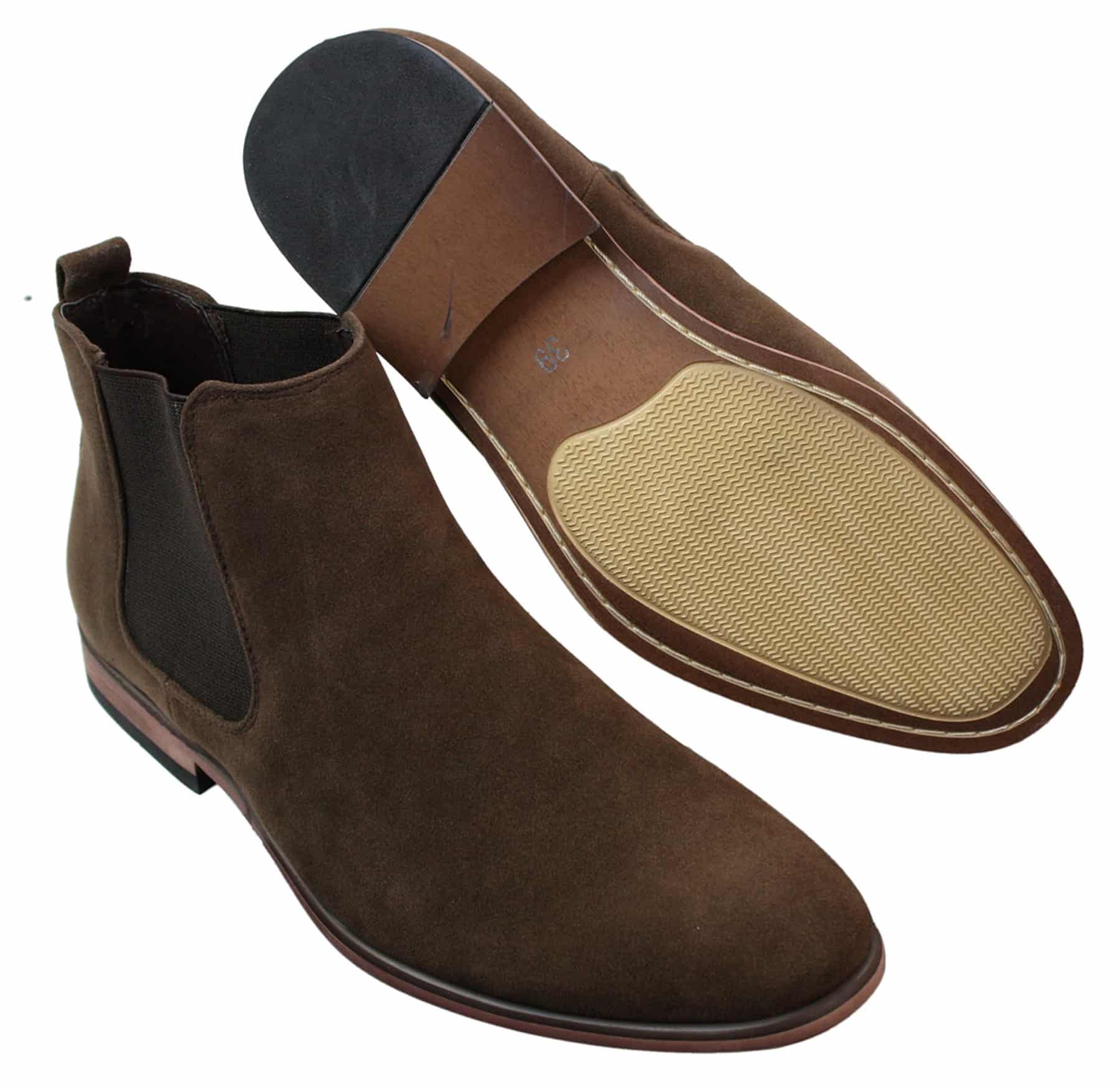 Botines Chelsea de ante italiano para hombre, estilo casual elegante, para desierto.