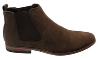Botines Chelsea de ante italiano para hombre, estilo casual elegante, para desierto.