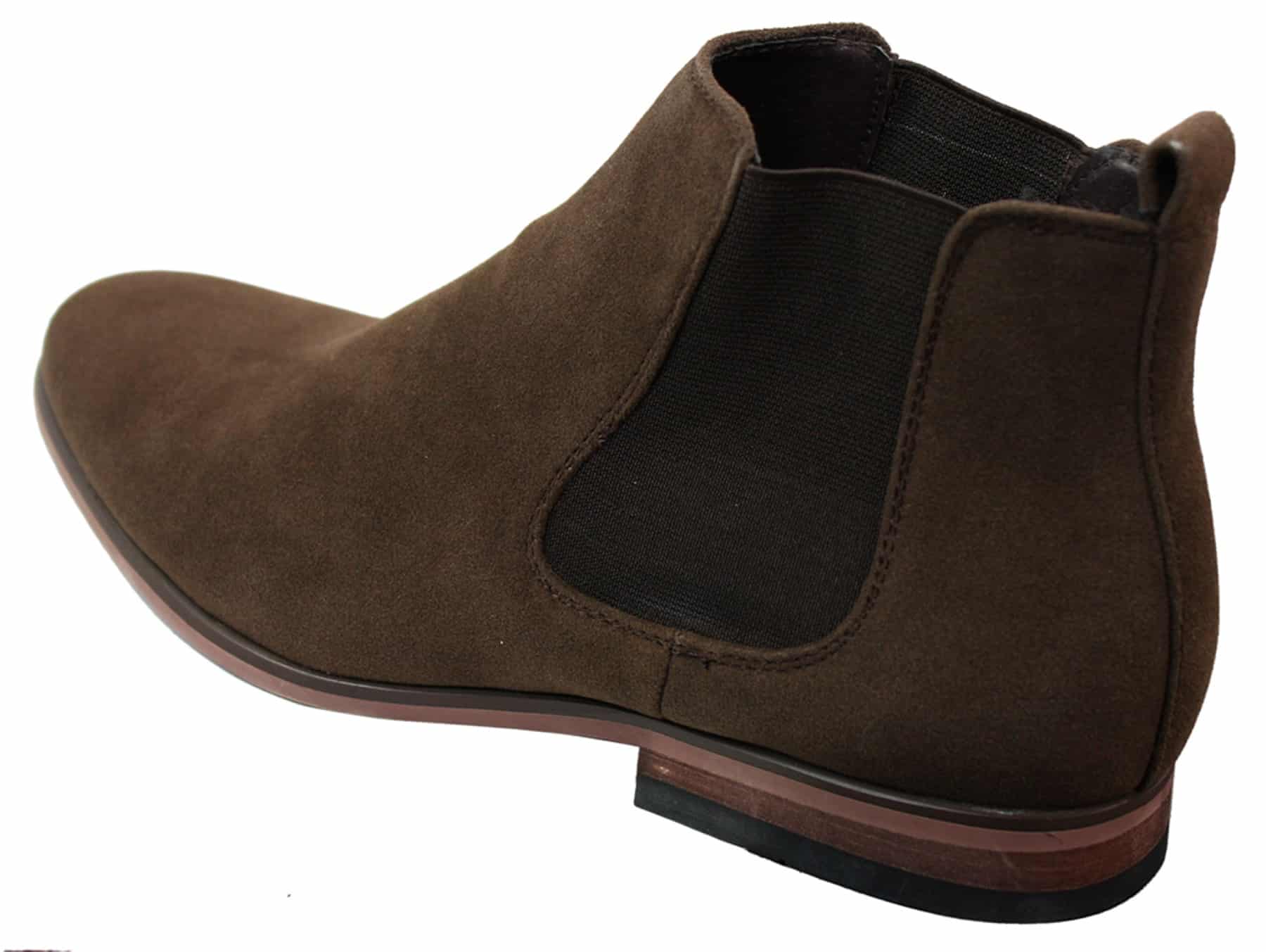 Botines Chelsea de ante italiano para hombre, estilo casual elegante, para desierto.