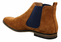Botines Chelsea de ante italiano para hombre, estilo casual elegante, para desierto.