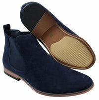 Botines Chelsea de ante italiano para hombre, estilo casual elegante, para desierto.
