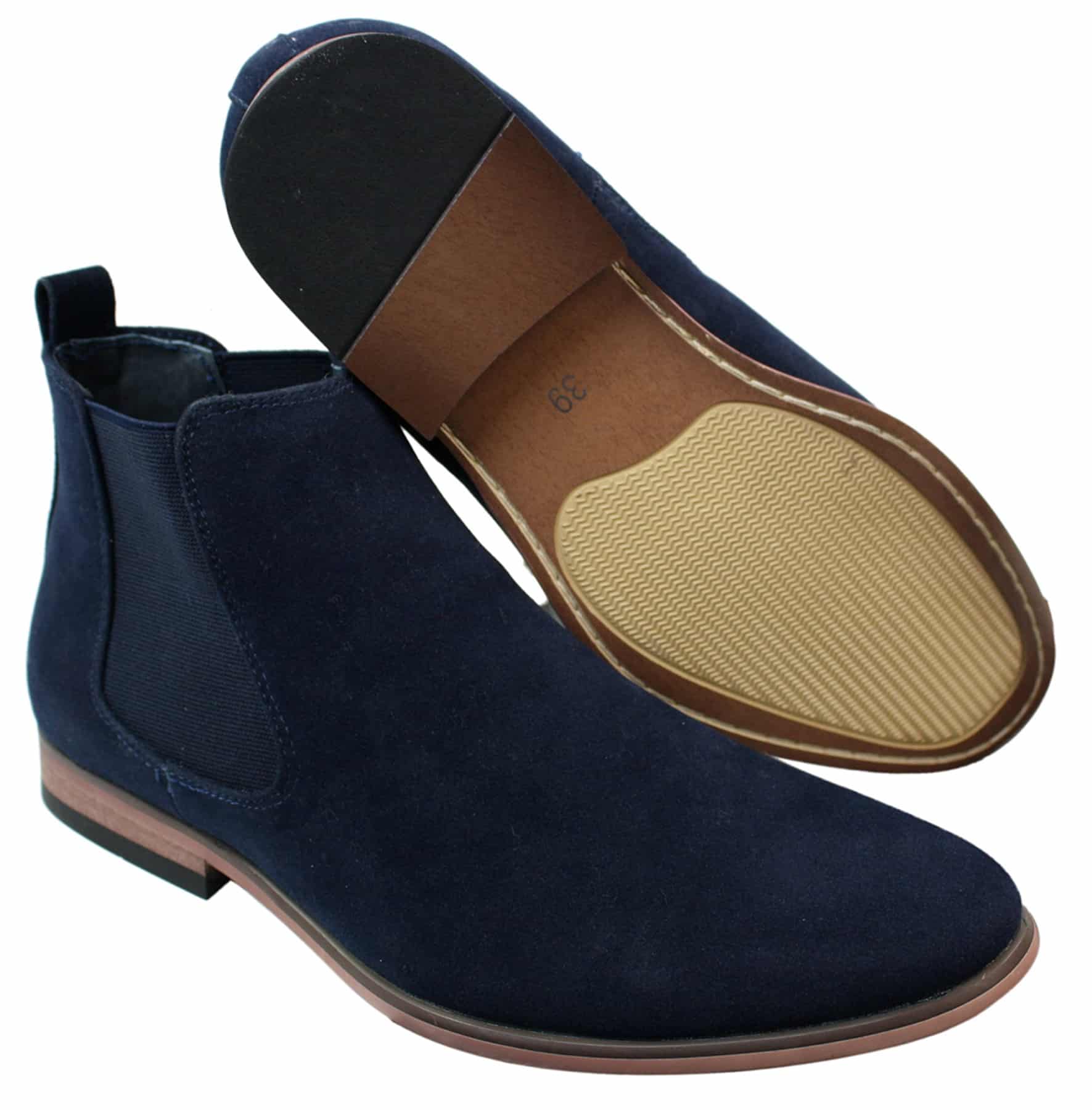 Botines Chelsea de ante italiano para hombre, estilo casual elegante, para desierto.