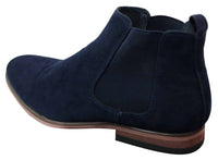Botines Chelsea de ante italiano para hombre, estilo casual elegante, para desierto.