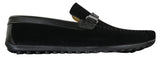 Galax ZD71 - Zapatos de conducción casuales para hombre, de ante y piel sintética, con hebilla.